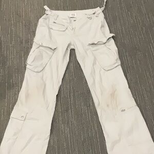 BDG White Y2K Cargo Pants
